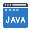 Programming glyphs double color icon Royalty Free Stock Photo