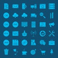 Programming Glyphs Website Icons Royalty Free Stock Photo