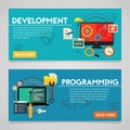 Programming and Graphic Design Concept Banners