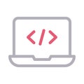 Programming vector color line icon Royalty Free Stock Photo