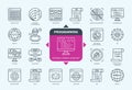 Programming icons set with description Royalty Free Stock Photo