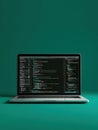 Programming IDE Open on Laptop With Clean Coding Background and Minimalistic Design in a Workspace Setting Royalty Free Stock Photo