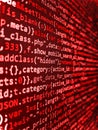Programming of Internet website. Developing programming binary code. Information technology website coding standards for web Royalty Free Stock Photo