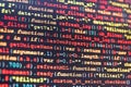 Website HTML Code on the Laptop