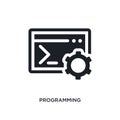 programming isolated icon. simple element illustration from concept icons. programming editable logo sign symbol design on white