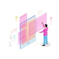 Programming Isometric Concept Royalty Free Stock Photo
