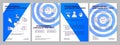 Programming language features blue brochure template