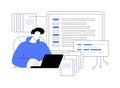Programming language learning isolated cartoon vector illustrations. Royalty Free Stock Photo