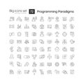 Programming language paradigms linear icons set Royalty Free Stock Photo