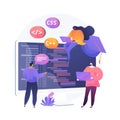 Programming languages learning vector concept metaphor Royalty Free Stock Photo