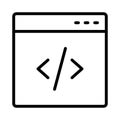 Programming thin line vector  icon Royalty Free Stock Photo