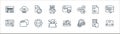 programming line icons. linear set. quality vector line set such as caution, settings, hacker, login, file, sync, website, save Royalty Free Stock Photo