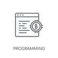 Programming linear icon. Modern outline Programming logo concept