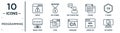programming linear icon set. includes thin line error, seo consulting, c sharp, code, error 404, authorize, binary code icons for