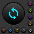 Programming loop dark push buttons with color icons
