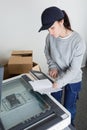 Programming the photocopying machine Royalty Free Stock Photo