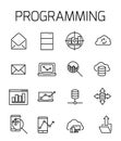 Programming related vector icon set. Royalty Free Stock Photo