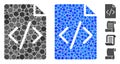 Programming Script Page Mosaic Icon of Spheric Items Royalty Free Stock Photo