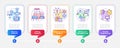 Programming skills rectangle infographic template Royalty Free Stock Photo
