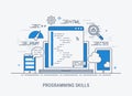 Programming skills vector illustration