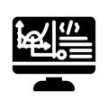 programming software data science glyph icon vector illustration Royalty Free Stock Photo