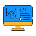 programming software data science icon color illustration Royalty Free Stock Photo