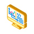 programming software data science isometric icon vector illustration Royalty Free Stock Photo
