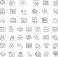 Programming and Software Development Icons SetCoding Debugging Cloud Network Security Icons Royalty Free Stock Photo