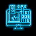 programming software neon glow icon illustration Royalty Free Stock Photo