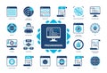 Programming solid icon set Royalty Free Stock Photo