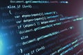 Programming source code abstract background