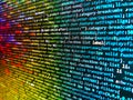 Programming source code abstract screen of software developer. Programming code abstract background screen of software. Monitor Royalty Free Stock Photo