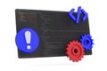 Programming source code on white background. Isolated 3d illustration Royalty Free Stock Photo