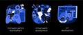 Programming team abstract concept vector illustrations.