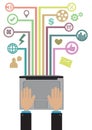Programming and Technology Network Concept Vector Illustration Royalty Free Stock Photo