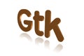 Programming Term - Gtk - GIMP ToolKit - 3D image Royalty Free Stock Photo