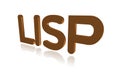 Programming Term - LISP - LISt Processing - 3D image Royalty Free Stock Photo