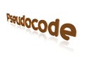 Programming Term - Pseudocode or p-code - Programming Language - 3D image Royalty Free Stock Photo