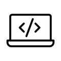 Programming thin line vector icon Royalty Free Stock Photo