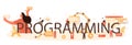 Programming typographic header. Building and development process.