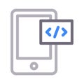 Programming vector color line icon Royalty Free Stock Photo
