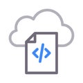 Programming vector color line  icon Royalty Free Stock Photo