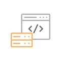 Programming vector color line icon Royalty Free Stock Photo