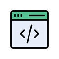 Programming vector color line icon Royalty Free Stock Photo