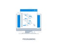 Programming and coding. Development and debugging. Royalty Free Stock Photo