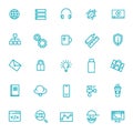 Programming vector outline icons set. Technology Royalty Free Stock Photo