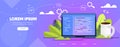 Programming, Web Developing Company Vector Website Royalty Free Stock Photo