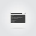 Programming window with code of CSS. Web browser page with code on grey background. Vector Royalty Free Stock Photo