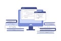 Programming Window Script and Code as Web and Application Development Vector Illustration Royalty Free Stock Photo