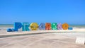 Progreso letters sign, Progreso, Mexico